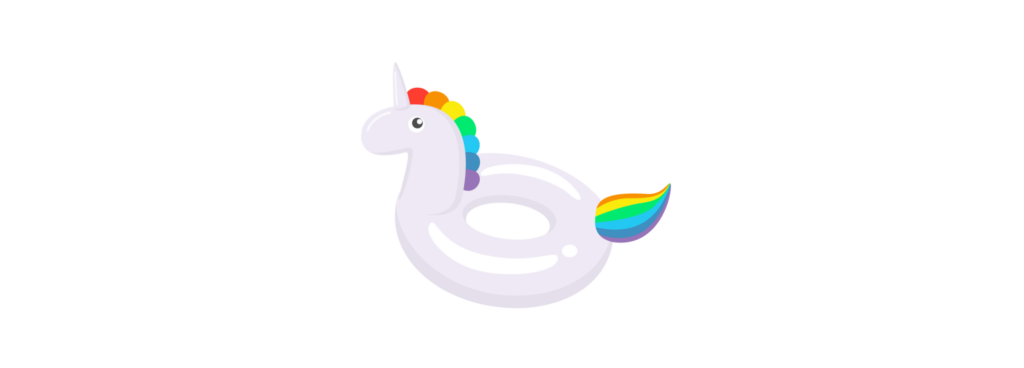 image of a unicorn pool float